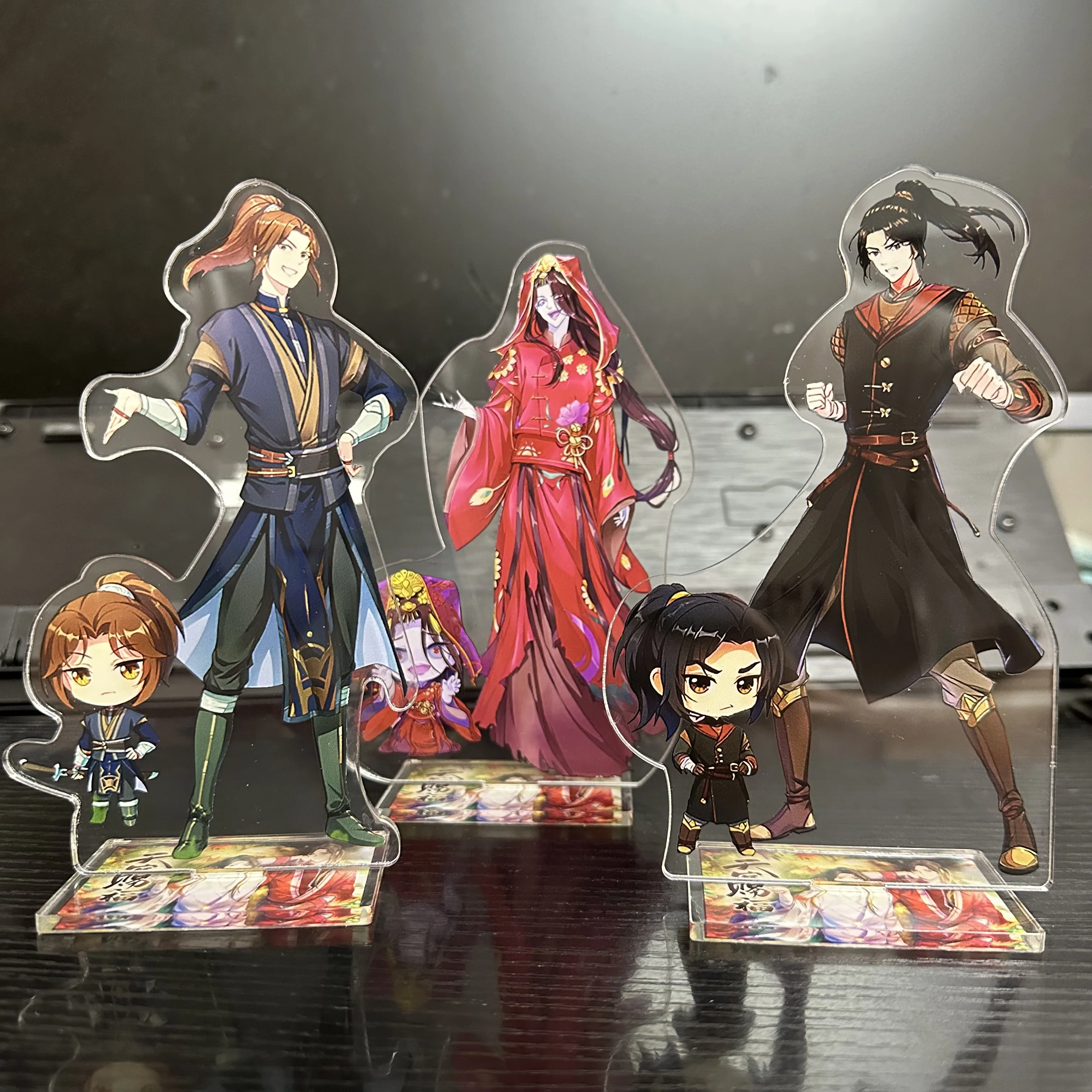 

15CM Anime Tian Guan Ci Fu Retro Figures Xielian Huacheng Cosplay Acrylic Stand Model Plate Desk Decor Standing Sign Fan Gifts