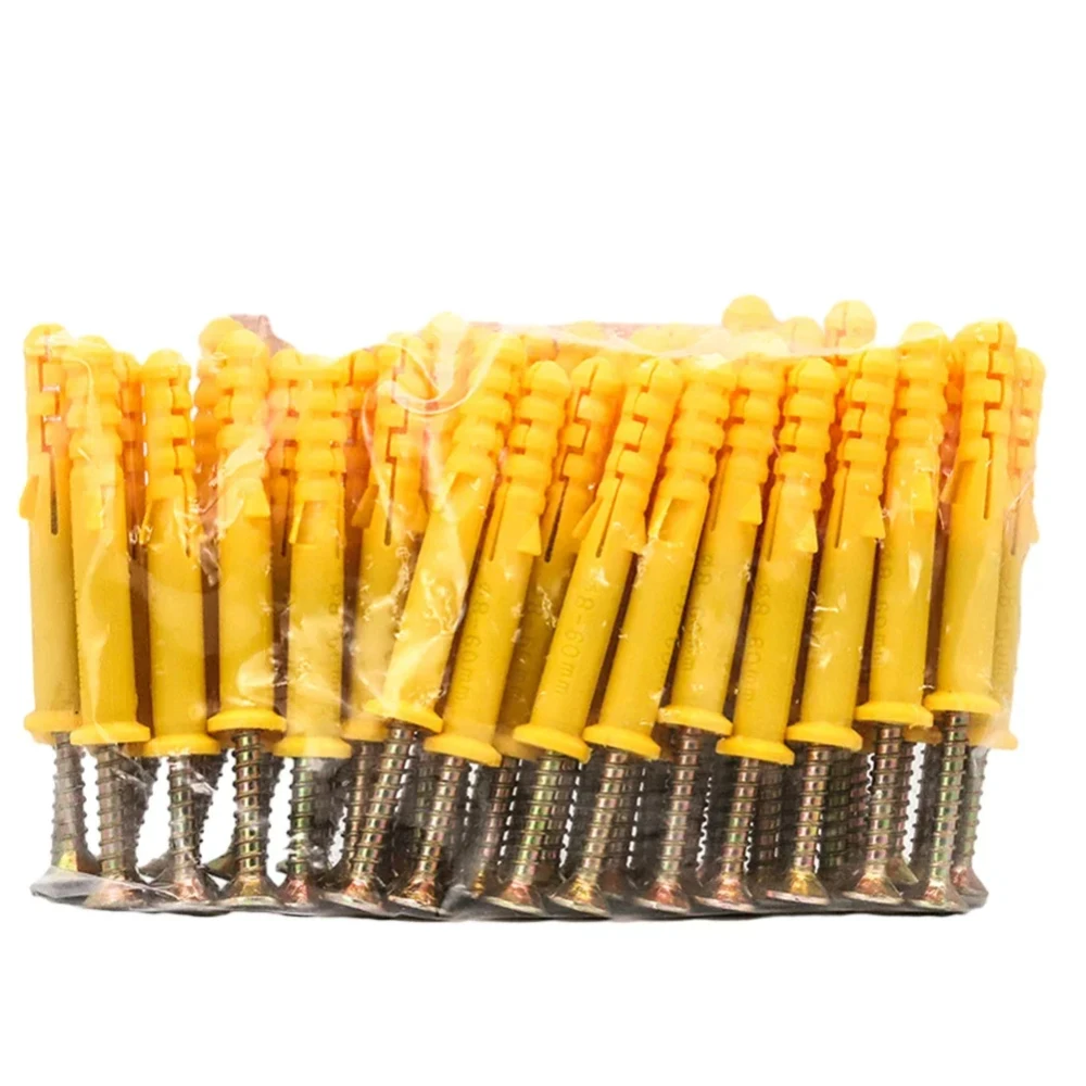 40/50pcs Self-Tapping Screw Set Stainless Steel Drywall Anchors & Screws Cross-Head, Expansion Type M6×30 / M6×40 Sizes