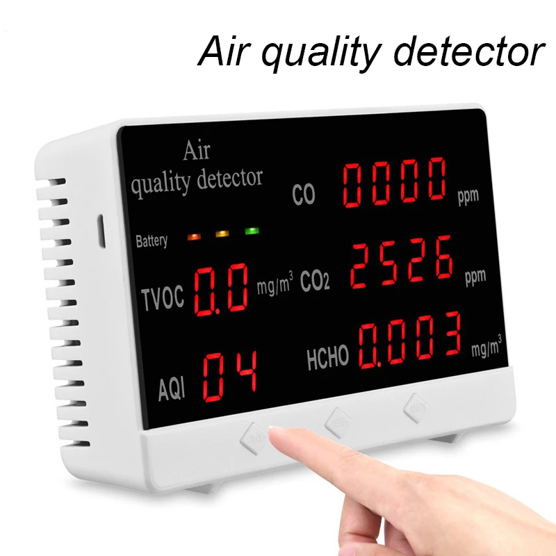 Imagem -06 - Youpin Digital Interior ao ar Livre co Hcho Tvoc Testador Co2 Medidor de Qualidade do ar Monitor Detector Multifuncional Analisador Gás Doméstico