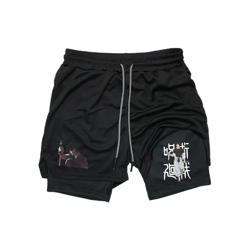 

Workout Y2K Performance Shorts Men's GYM Casual Sports Tight Shorts Exercise Running Mesh 2-in-1 Moisture-Wicking Performance