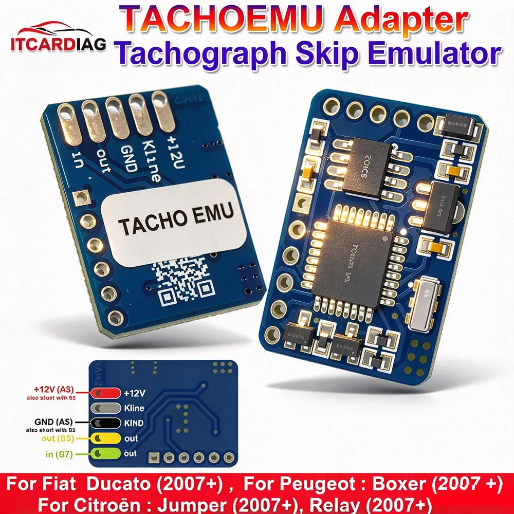 TACHOEMU Adapter Tachograph Skip Emulator For PSA Fiat/Peugeot/Citroen Convert Tachograph Speed Sensor Signal to Digital Signal