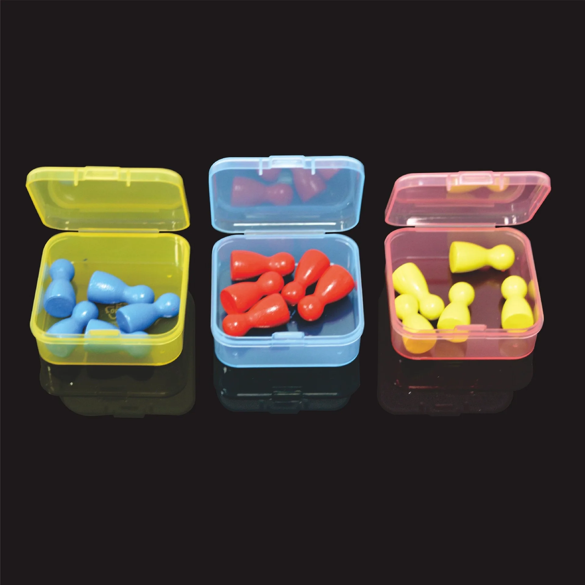 5PCS Mini Plastic Storage Box Transparent Jewelry Storage Box Container Portable Earring Ring Earplugs Packaging Storage Case