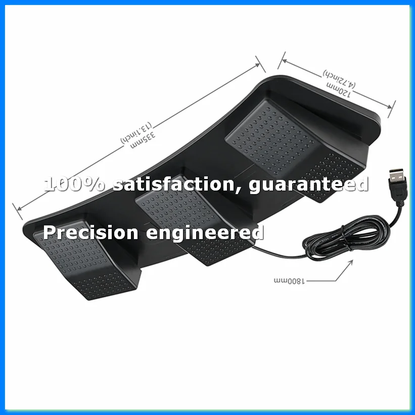 USB Triple Foot Switcher Controller Key Customized Keyboard Gaming Multimedia Action Pedal for Computer-A28R