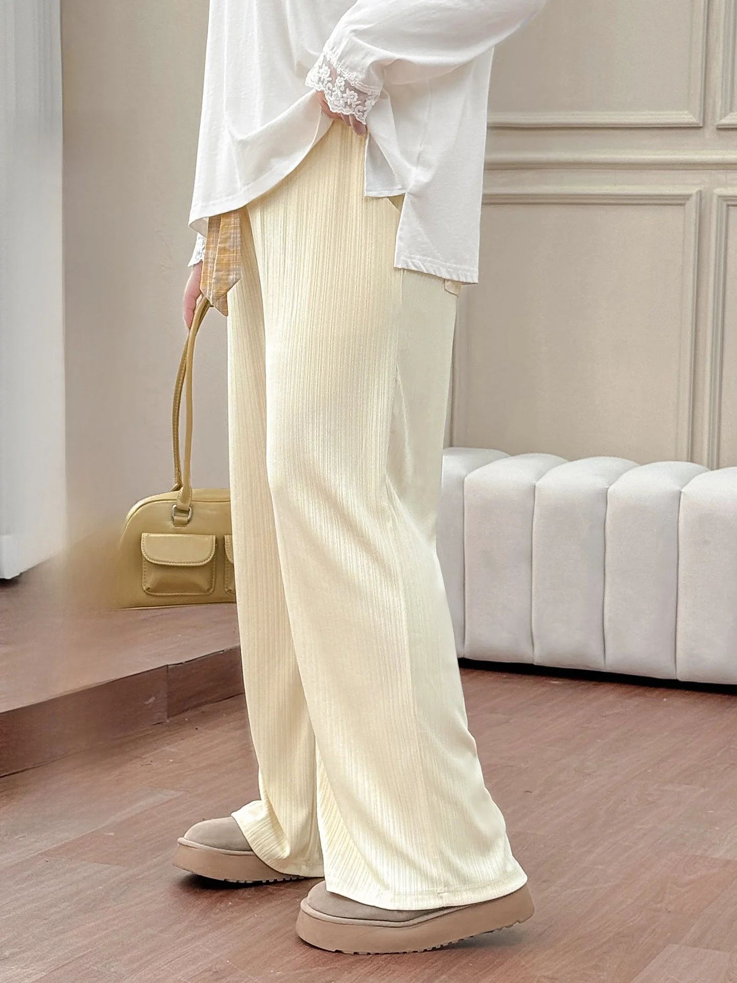 

plus Size Women's High Waist Loose Knitted Sporty Casual Pants Three Lengths Autumn Fashion plus Size Clothing Miss38 Brand