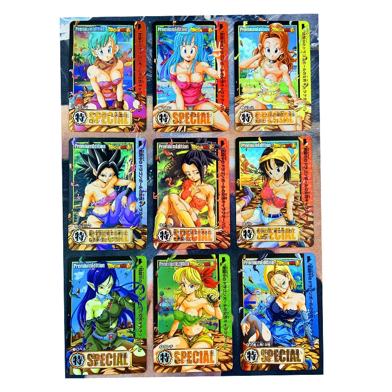 9pcs/set Dragon Ball Z GT ACG Sexy Super Saiyan Heroes Battle Card Ultra Instinct Goku Black Vegeta Game Collection Cards