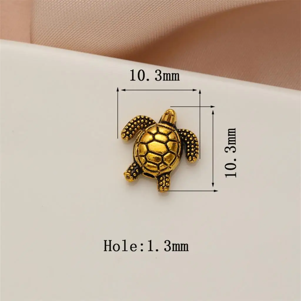 10pcs gold three-dimensional turtle DIY handmade necklace bracelet accessories