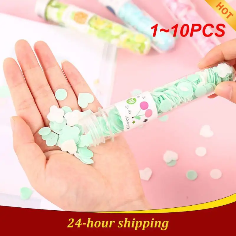 1~10PCS Outdoor Portable Hand Washing Travel Disposable Paper Soap Tablets Test Tube Soap Flower Soap Paper Bottle Flower Soap