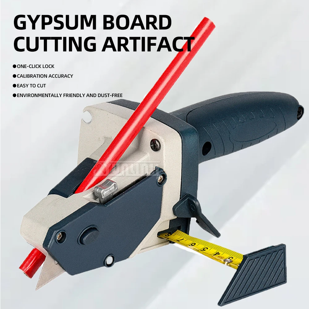 Gypsum board cutter, circle drawing and line drawing tool, locator, gypsum board cutter, manual cutting tool