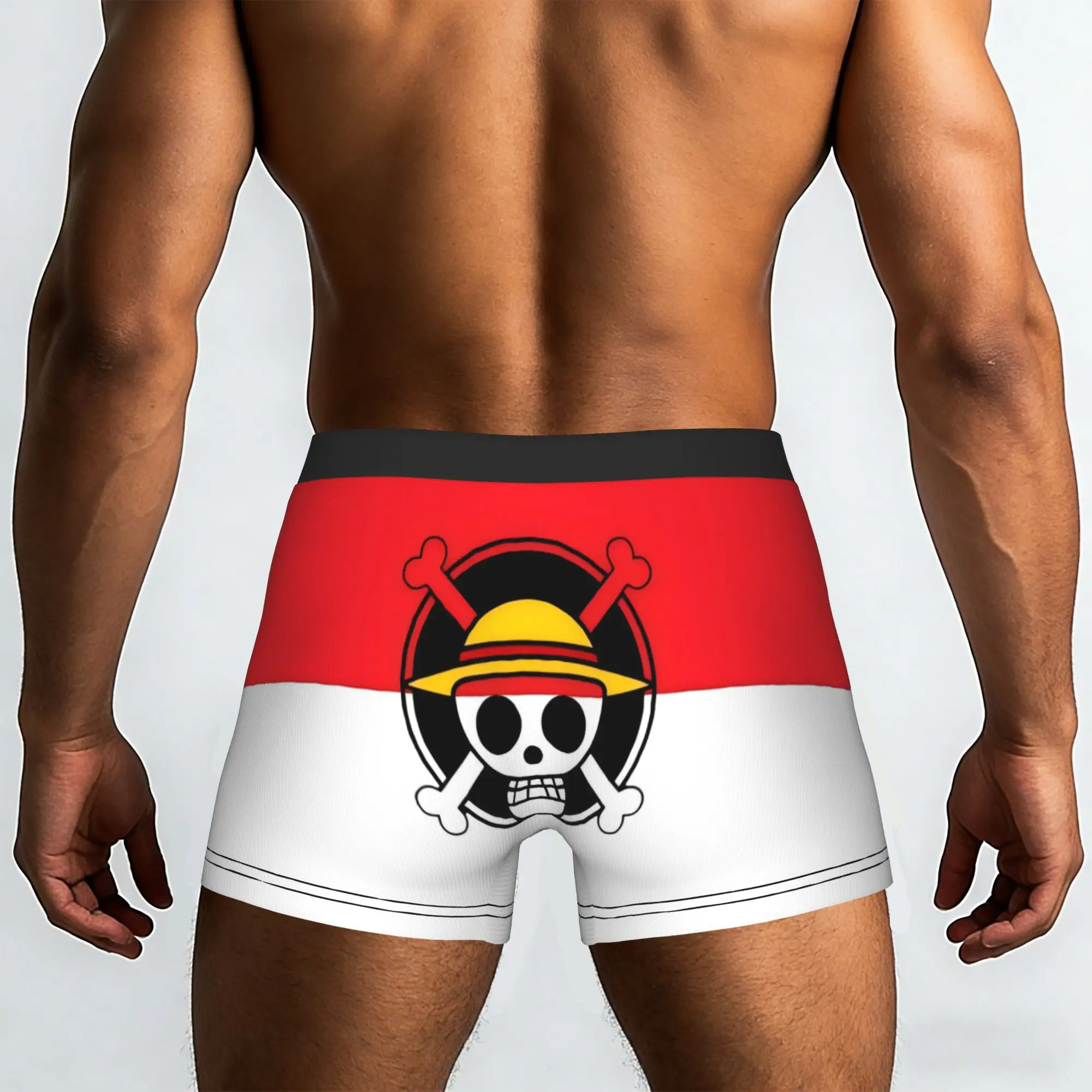 Straw Hat Pirates Flag One Piece Underpants Homme Panties Male Underwear Ventilate Shorts Boxer Briefs