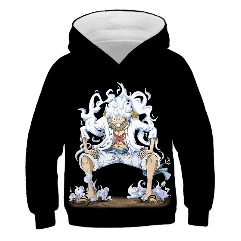 One Piece Kids Hoodie Sweatshirt One Piece Boys Girls 3D Printing Sport Sweater Cosplay Costume Children Pullovers Tops