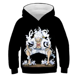 One Piece Kids Hoodie Sweatshirt One Piece Boys Girls 3D Printing Sport Sweater Cosplay Costume Children Pullovers Tops