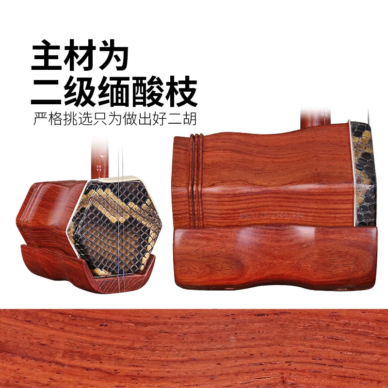 Dunhuang 05A Sourwood Erhu Hexagonal Redwood Erhu Sourwood 32 Yangleng Beginner Exam Grade Ethnic Musical Instrument - Image 3
