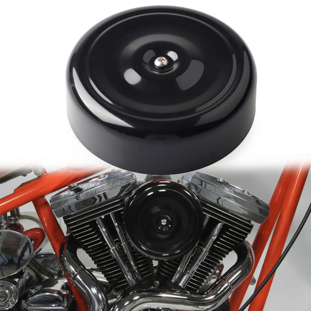 Round Ripple Air Cleaner Cover Black 7