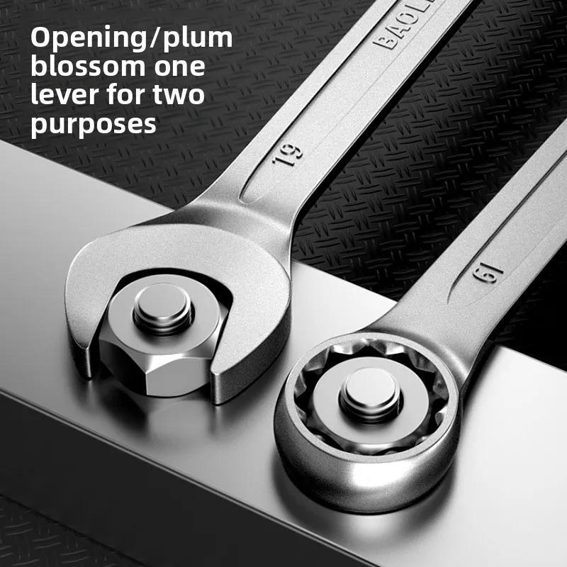 BAOLIAN Box End/Open End  Wrench Double-ended Dual-purpose 6-32mm Universal Spanners for Car Repair Hand Tools Key Wrench Set view 4