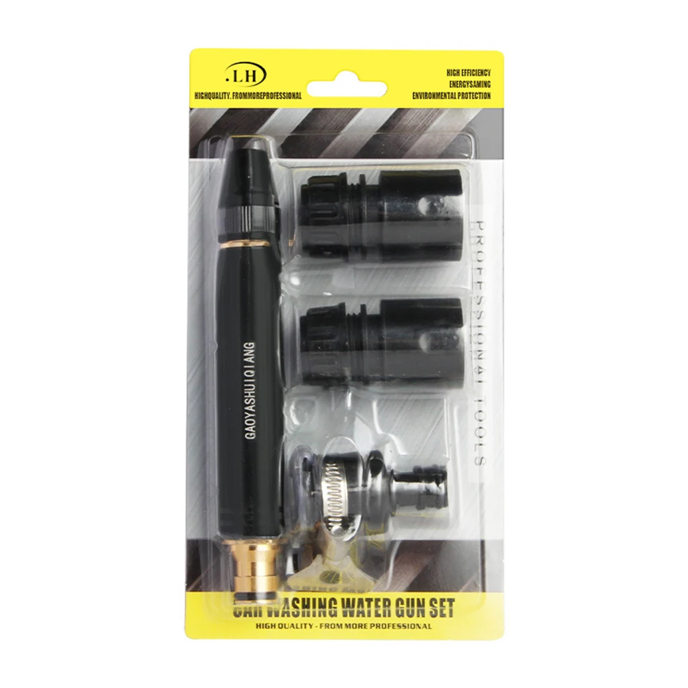 Plastic Body Alloy Nozzle Car Wash Water Gun Adjustable Washer Spray Sprinkler 360 Rotary Switch for Garden Watering Car Washing