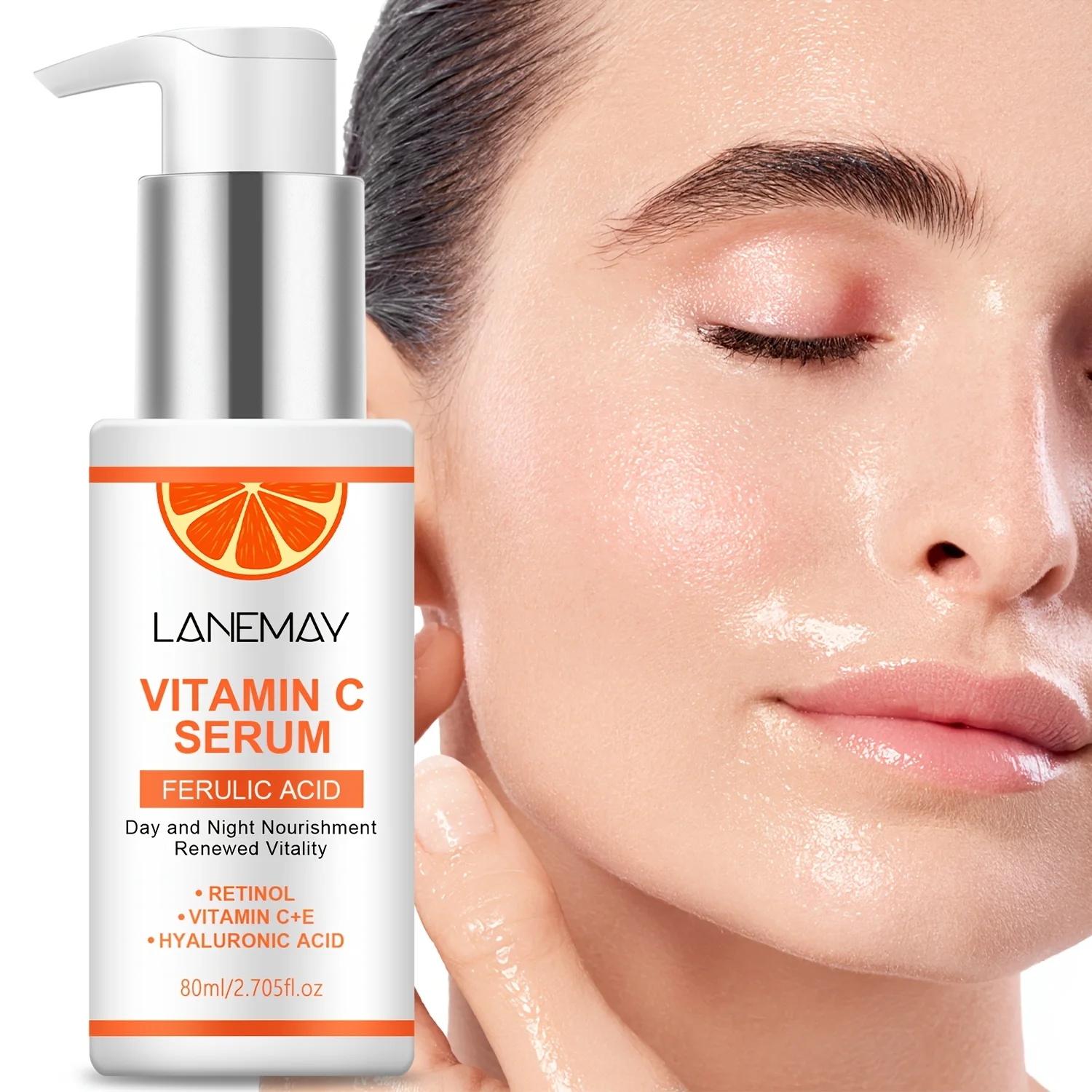 Vitamin C Serum With Ferulic Acid and Hyaluronic Acid - Hydrate & Plump Skin, Restore Radiance, Improve Dull Skin