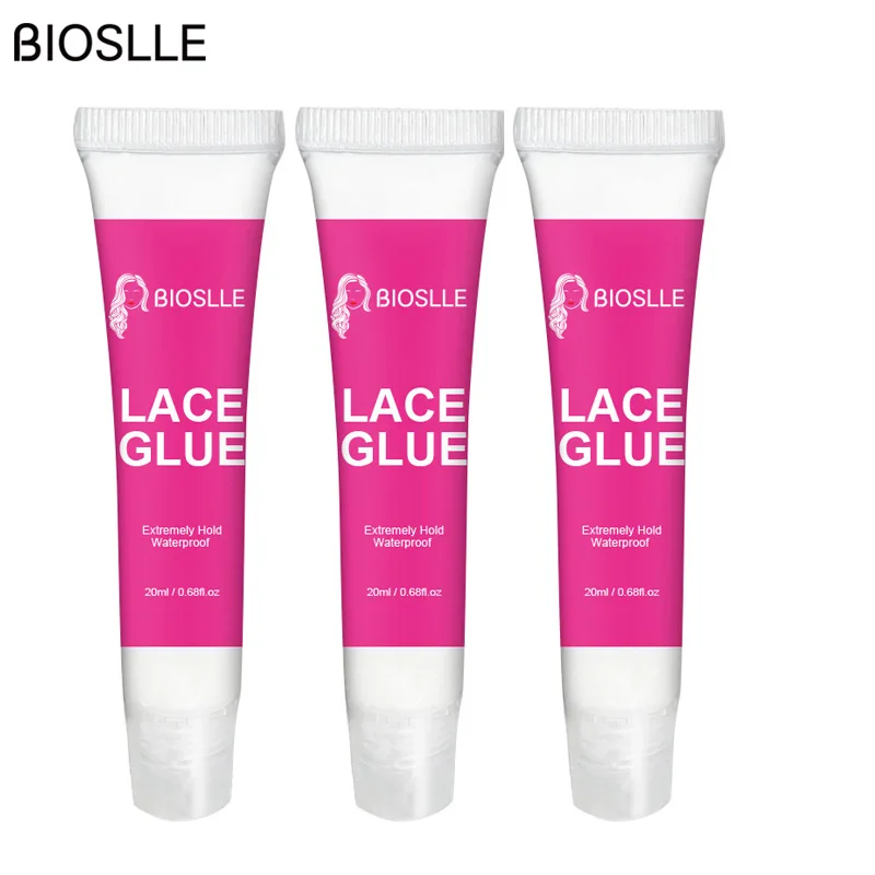 

3PCS BIOSLLE 20ml Waterproof Strong Hold Tube Lace Glue Bond Wig Adhesive for Hair Frontal Extension