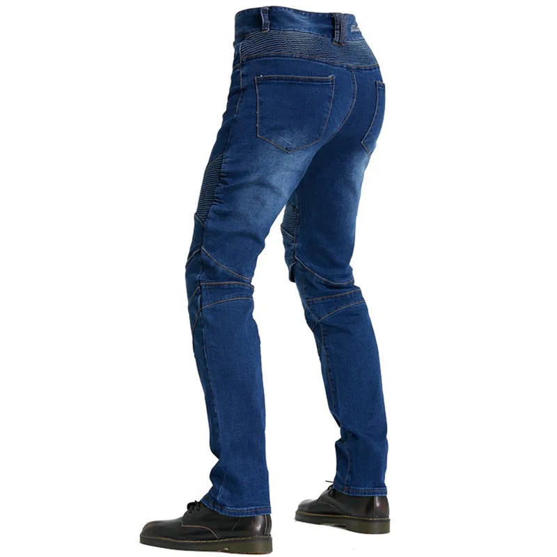 New Motorcycle Black Blue Men Fashion Pants Upgrade Extension Protector Detachable Racing Road Rider Four Seasons Casual Jeans
