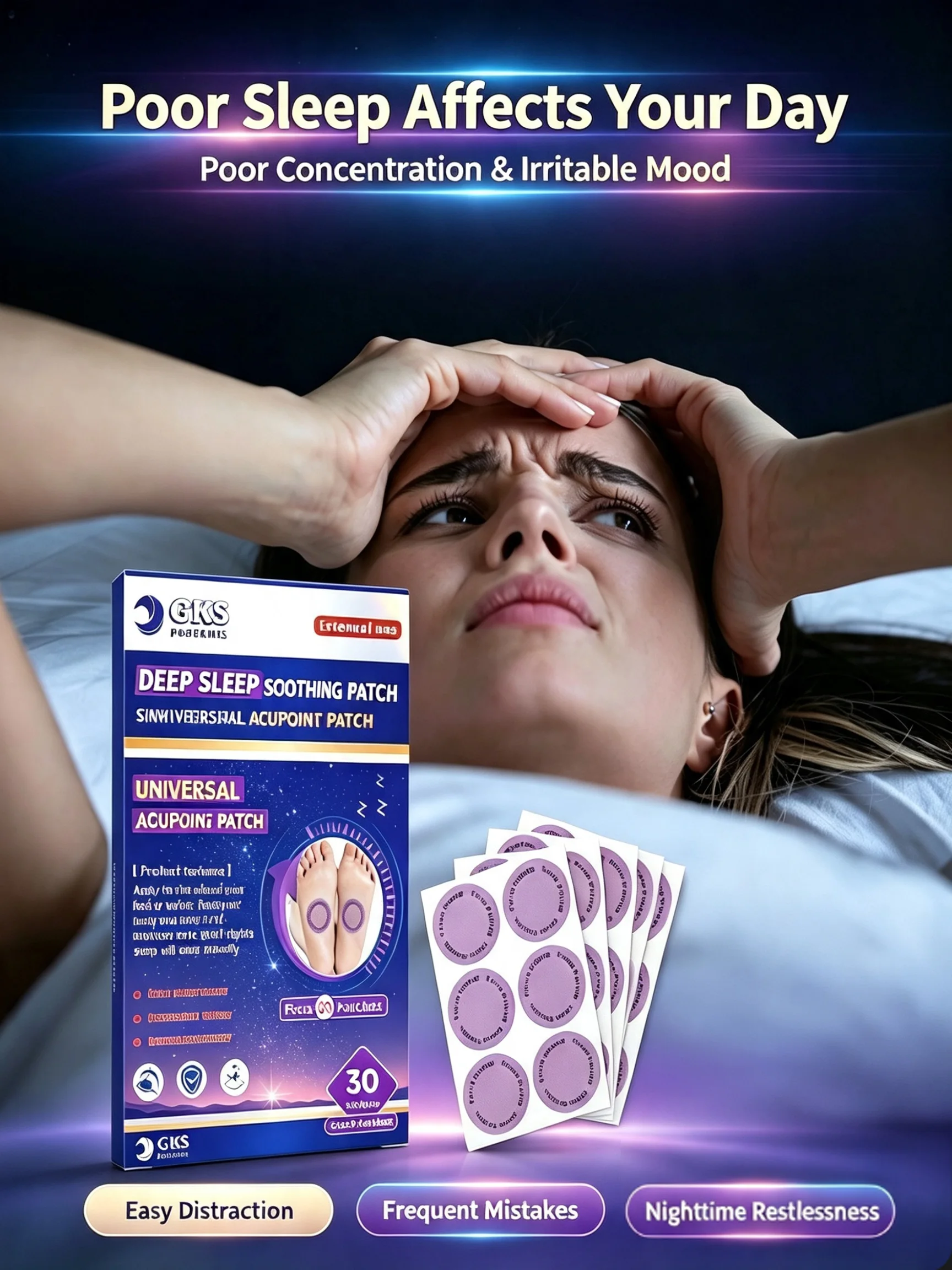 Distracted, irritable, unable to concentrate on work or study, prone to making mistakes