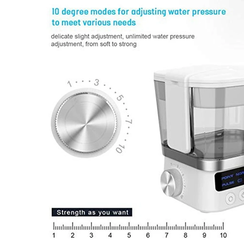 Draagbare Orale Irrigator 10 Mode Travel Case Usb Oplaadbare Draadloze Water Tandheelkundige Flosser Water Jet Tand Pick 600Ml