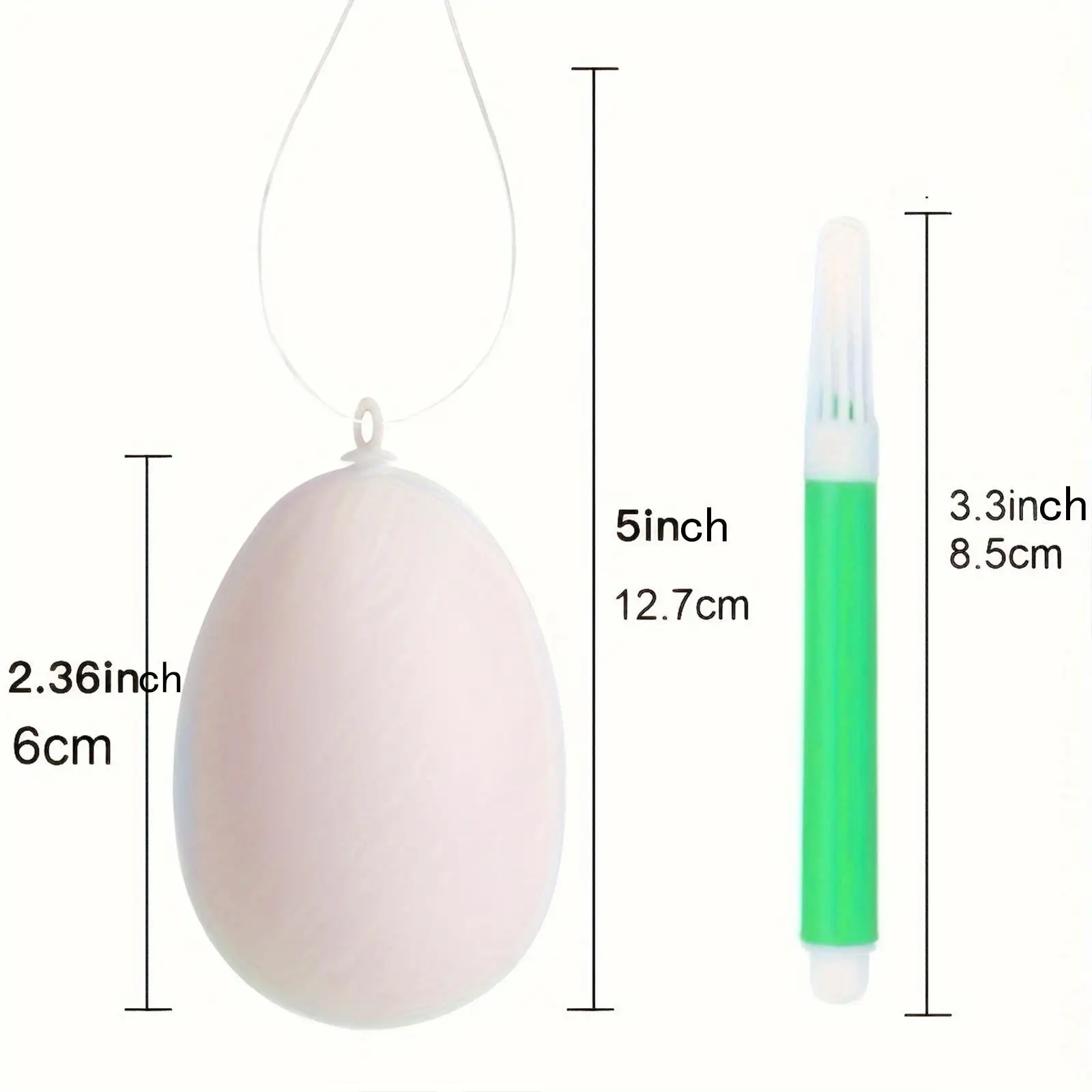 12x DIY Unpainted Easter Eggs Handmade for Painting Halloween Spring Easter