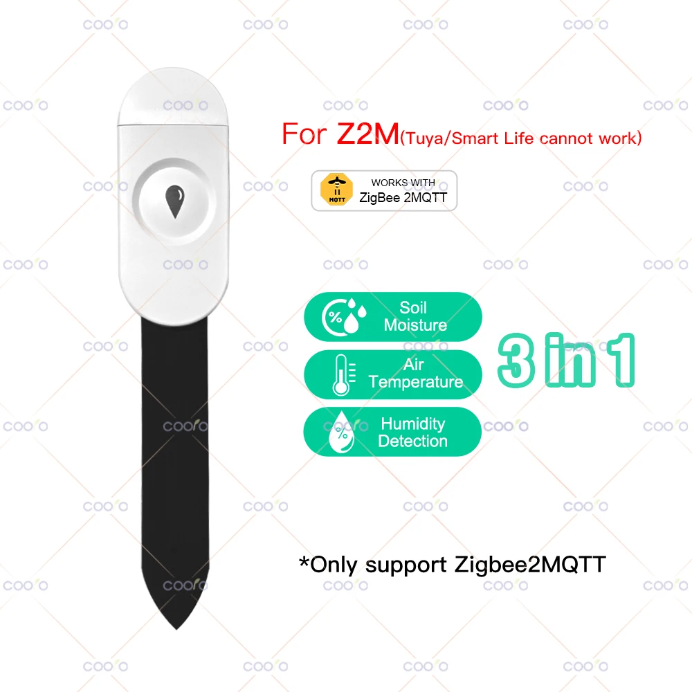 Tuya Zigbee Bodenfeuchtigkeitssensor Temperatur Luftfeuchtigkeit Lux Fruchtbarkeit 3/4/5 in 1 Blumen Pflanzen Bodenwasser-Mangel-Tester für Z2M