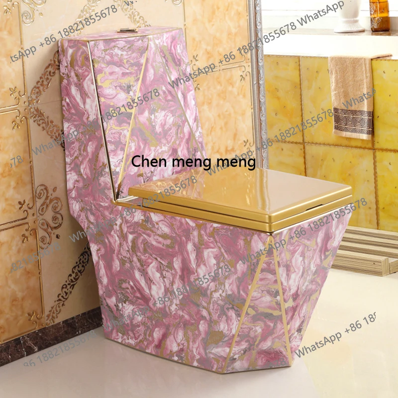 

MF Household personalized golden toilet, deodorant and anti-freeze crack siphon water-saving toilet