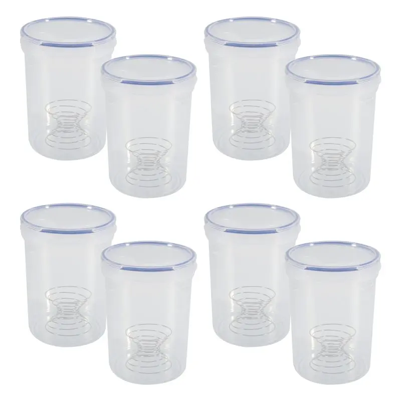 A67M-8 Sets Paint Container Plastic With Stainless Steel Mixing Ball Touch Up Paint Storage Cups For Repainting Leftover Paint,1