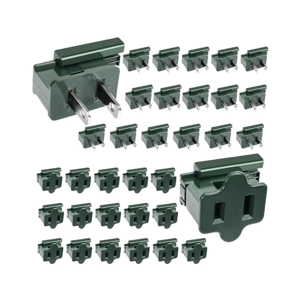 LED Strip Connector Kit 32 pcs ABS Two Conductor Slip Connectors for Indoor For Holiday Lighting Setup LED Strip