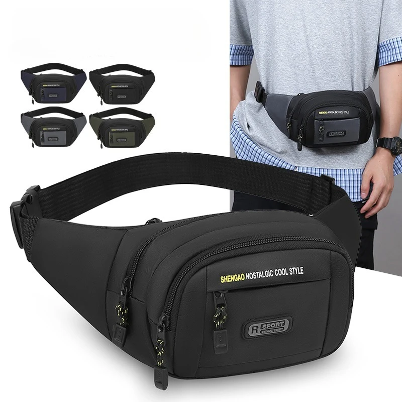 

Тактическая мужская поясная сумка - Органайзер для денег из оксфордской ткани бизнес-класса (защита от краж для спортзала/бега/ежедневных поездок)