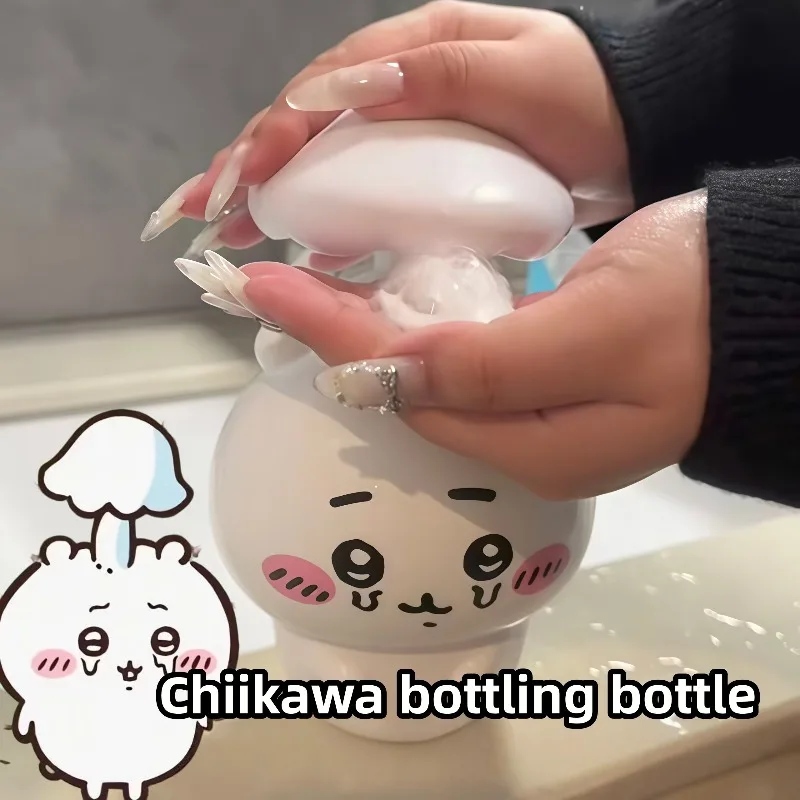 

Бутылка для бутылки с рисунком Chiikawa, гель для душа, мыло для рук, пресс для ванной комнаты, бутылка Kawaii, дизайн с грибной головкой, домашний рождественский подарок