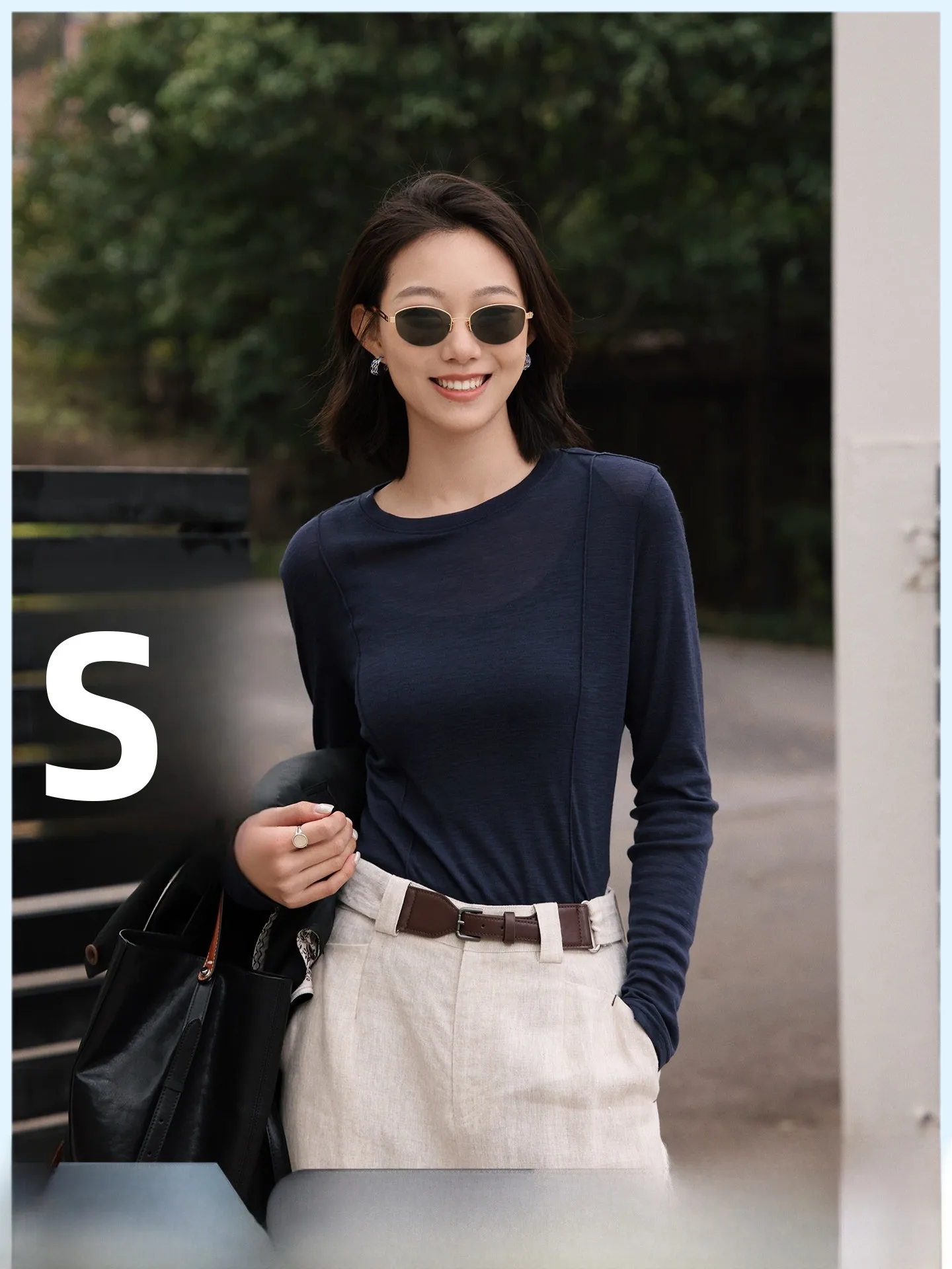 

Slimming Pure Color Silk Wool Long Sleeve T-Shirt round Neck Knitted Top Women's Fashionable Commute Style Spring Summer New ...