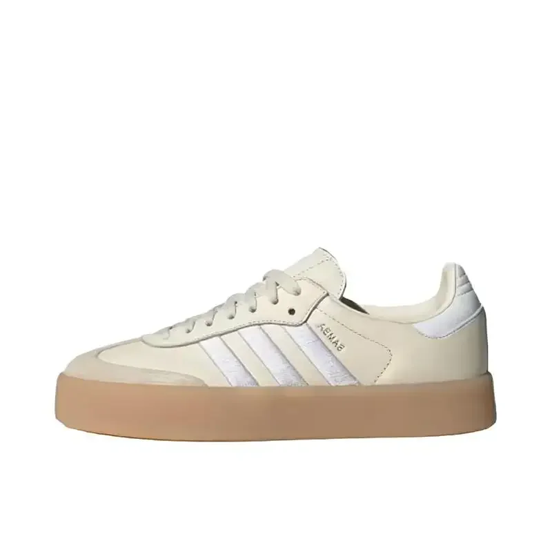 Adidas Originals SAMBAE Shock Absorbent Low Cut Casual Comfortable Wear Resistant Board Shoes for Men and Women Silver