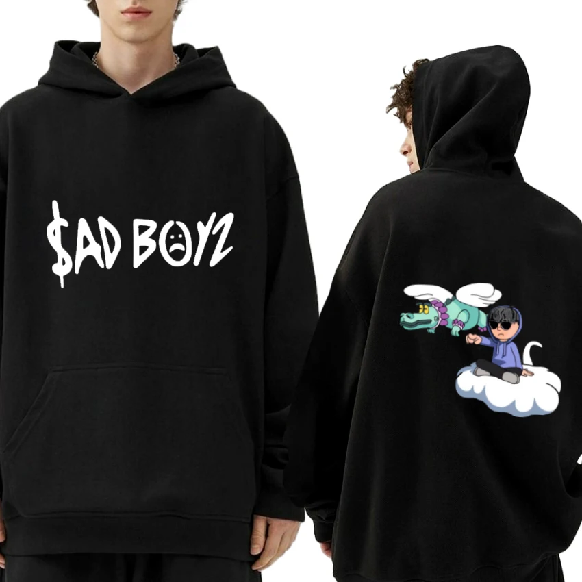 

Hot singer Junior H Sad boyz cartoon print Hoodie Autumn Winter Men Women harajuku Sweatshirt Unisex Fleece Long sleeve pullover