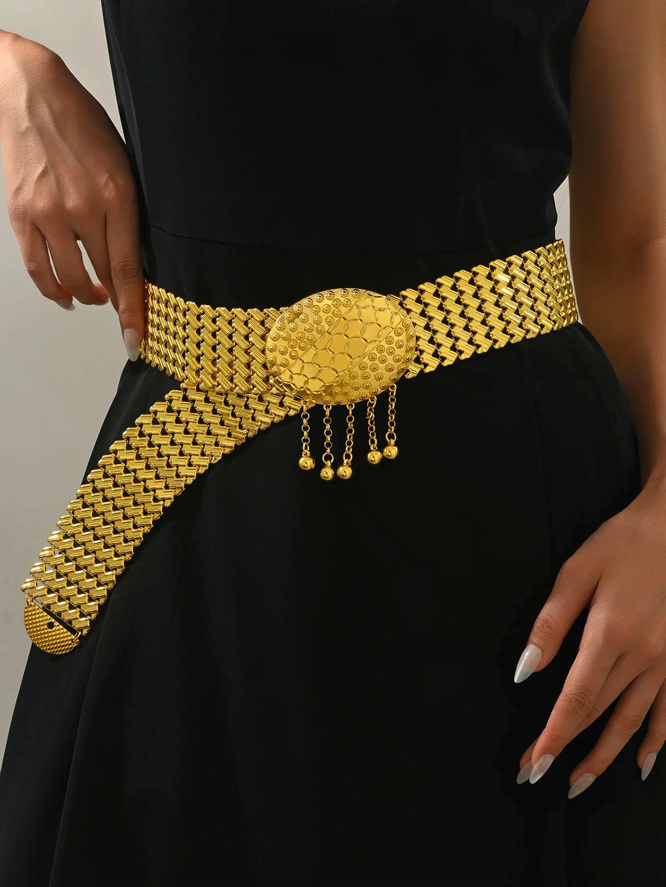 حزام العروس التركية المطلي بالذهب لتزيين الخصر، حزام معدني ناعم، رداء زفاف نسائي على الطراز العرقي القديم، حزام مزخرف