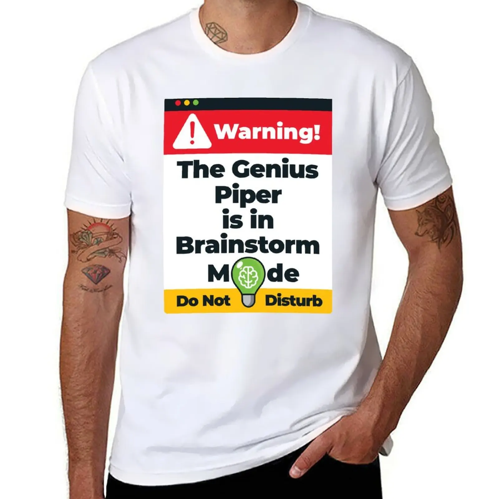 

Piper Name - Warning The Genius Piper is in Brainstorm Mode T-Shirt man t shirts graphic man t shirt cotton T-Shirt