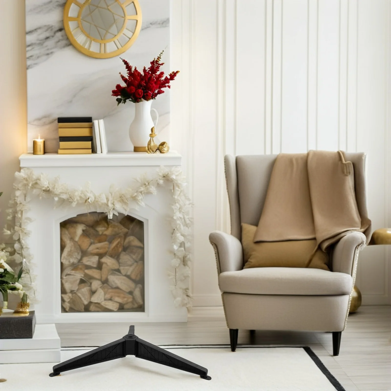 

Christmas Tree Sturdy Plastic Stand Xmas Tree Bracket Support Holder Compact Base for Xmas Party Supplies Christmas Supplies