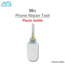 50ML Empty Plastic Bottle Solder Flux Paste Resin Dispenser Alcohol Bottle Perfume Bottle with Needle 50cc