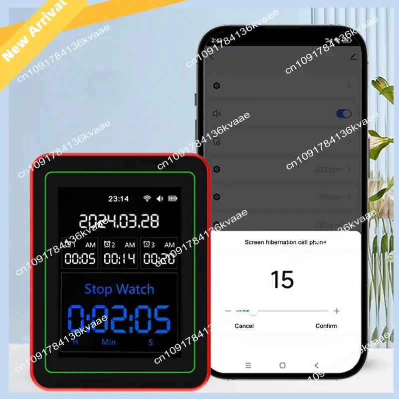 

M01K Tuya Wi-Fi 15 в 1, бытовой портативный детектор качества воздуха AQI PM0.3 PM1.0 PM2.5 PM10 CO CO2 TVOC HCHO тестер с креплением