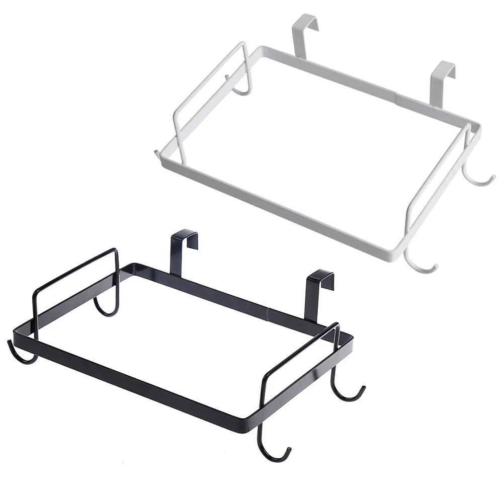 

2 Pcs Trash Bin Garbage Hanger Multifunctional Rack for Kitchen Lace Iron Holder