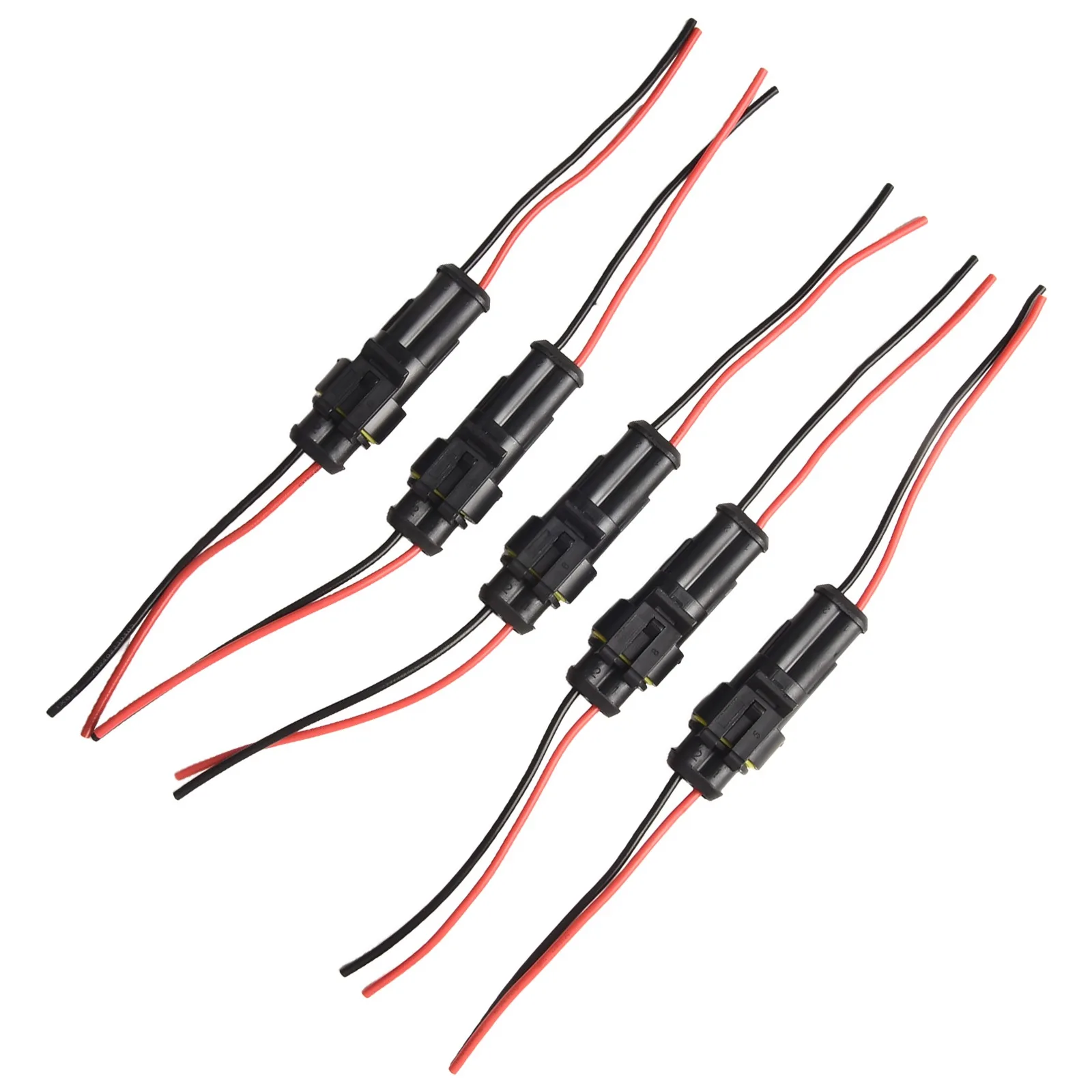5Sets 2 Pin Way Electrical Wire Connector Automotive Male Female Electrical Connectors Quick Disconnect Wire Connectors