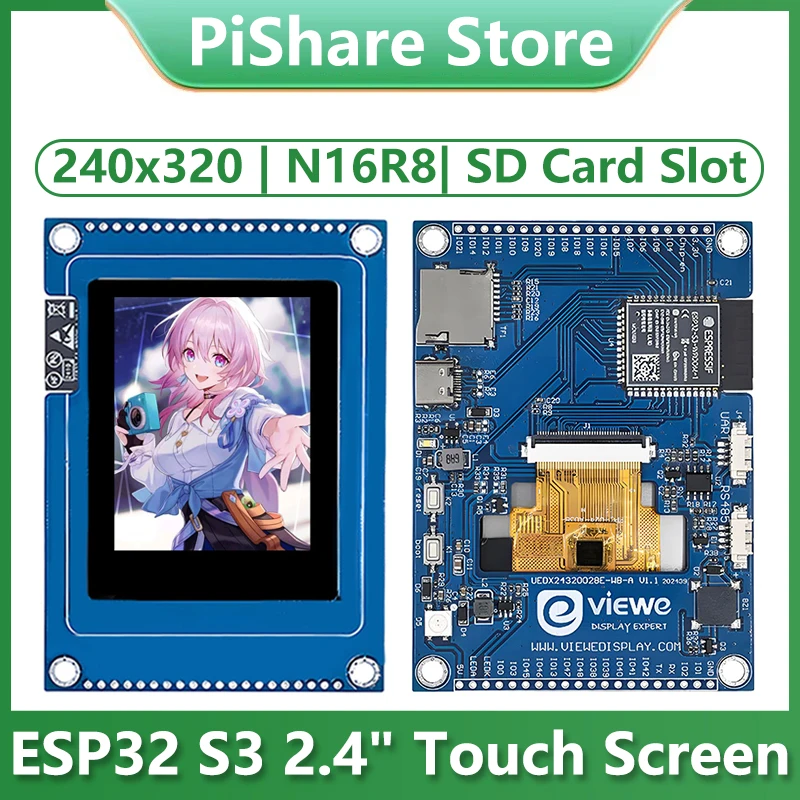 ESP32 S3 2.4 inch LCD Capacitive Development Board 240×320 N16R8 2.4inch Display Touch Screen