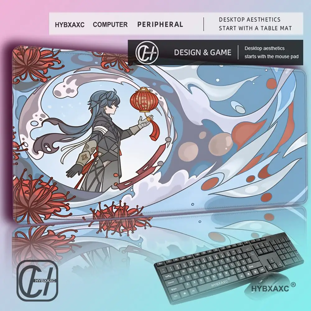 

HYBXAXC Honkai Star Rail Sparkle Mousepad Gaming MousePad LockEdge Computer Desk Mat Anime Rubber MouseMat Game Keyboard Pad