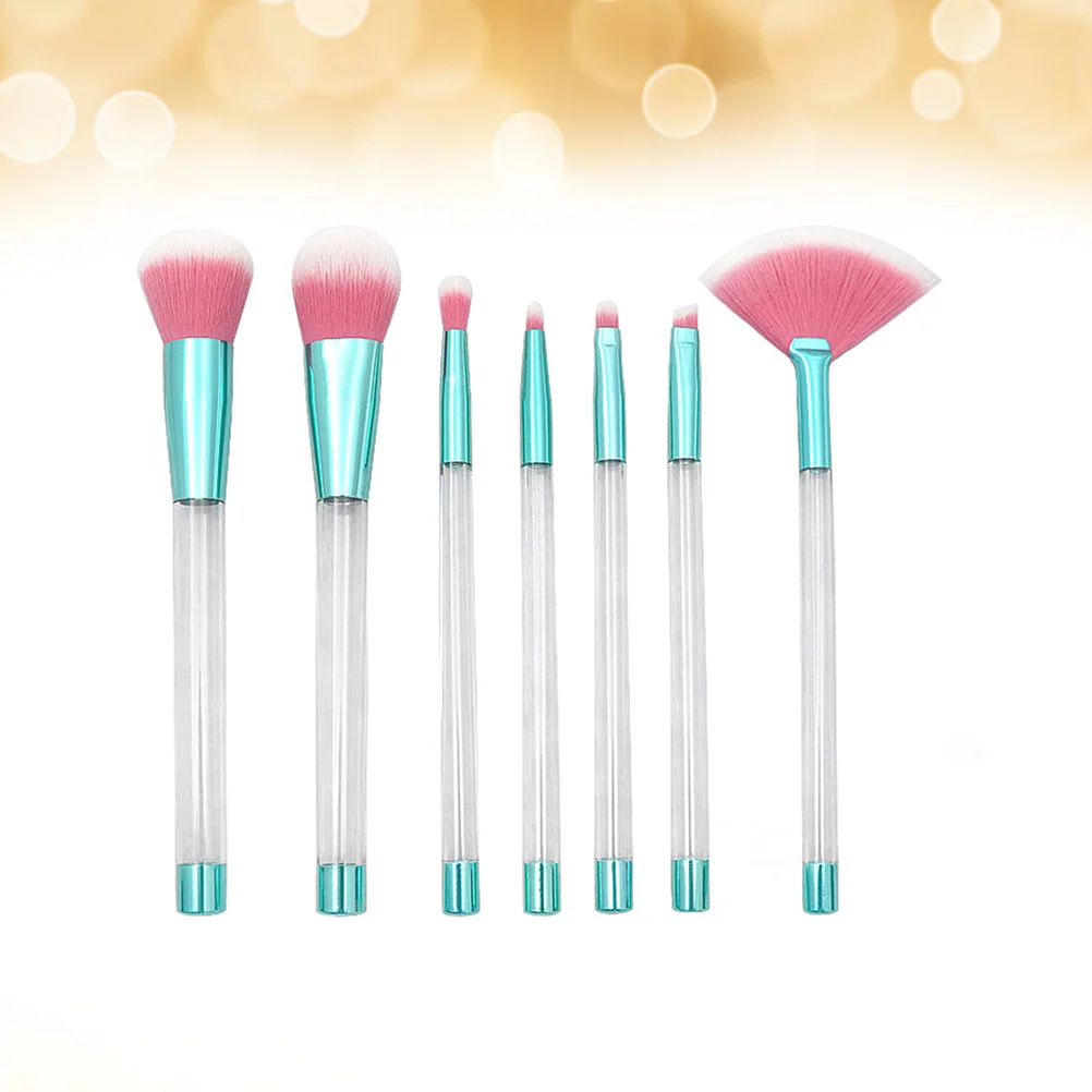 7 Pcs Crystal Miss Eye Shadow Brush Quicksand Makeup Synthetic Foundation Powder