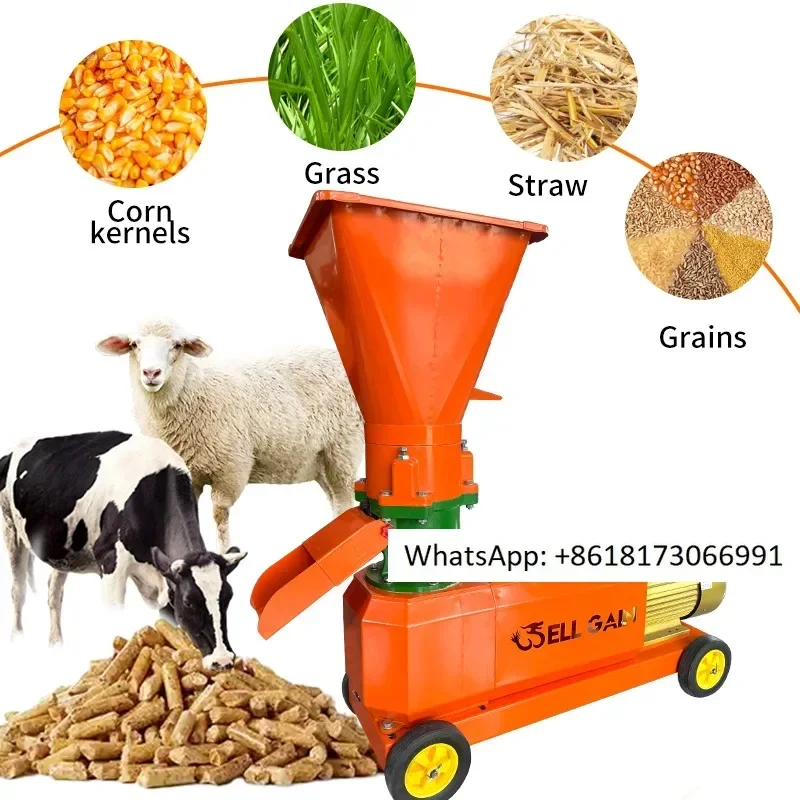 Animal feed pellet machine, high productivity poultry feed pellet machine, animal food pellet machine, 200 kg/h