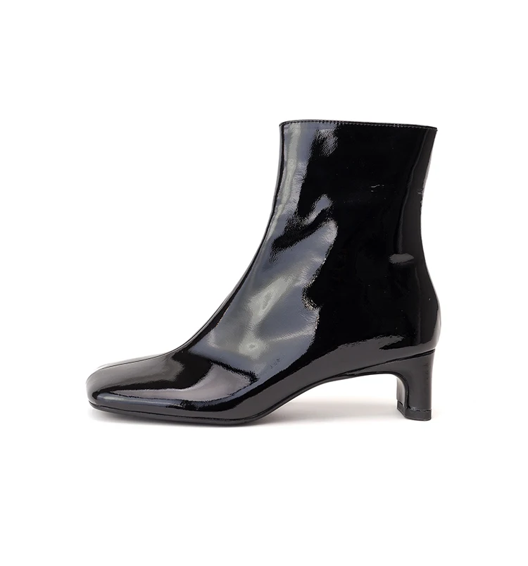Genuine Leather Horsehair Square Toes Ankle boots,Fashion winter woman boots,knight boots, Modern High Heel boots Women pumps