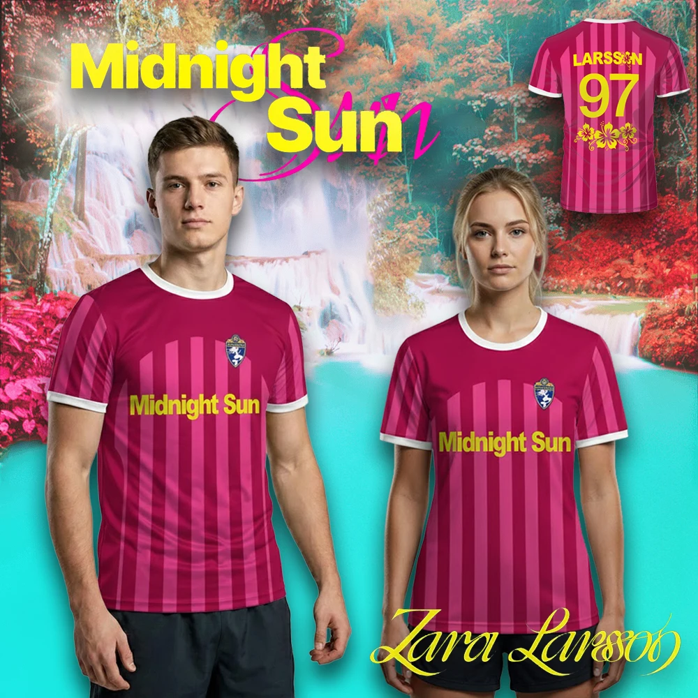 

Singer Zara-Larsson Midnight Sun Album Jersey Women's Men's 2026 New Streetwear O-neck Tee Unisex Football T-shirts Fan Gifts