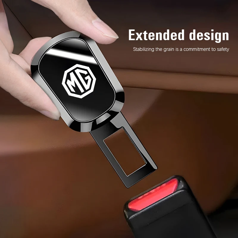 Metal Zinc Alloy Seatbelt Shoulder Strap Extender Button For MG ZS MG5 MG6 MG7 Cyberster MG4 EV ES5 HS ONE GT Car Safety Belt Ac
