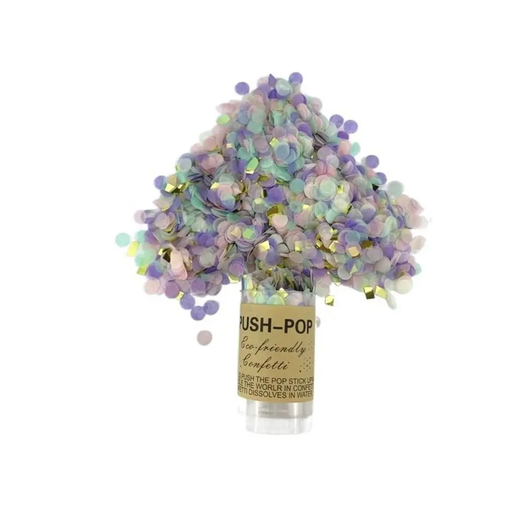 

Round 1Pcs Birthday Anniversary Push Up Exploding Confetti Popper Party Supplies Confetti Decorations For Wedding