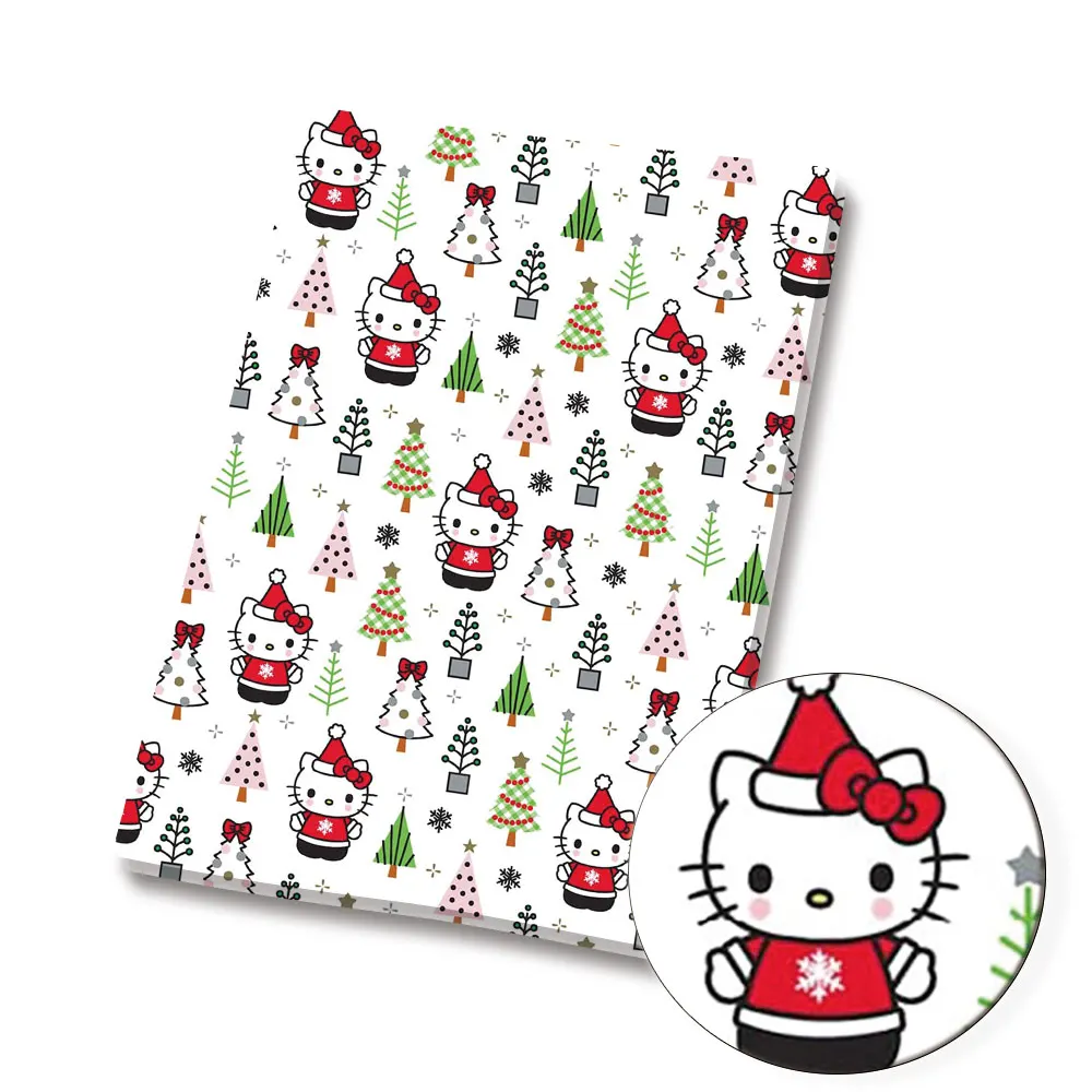 Hello Kitty 140x50CM Cartoon cotton fabric Patchwork Tissue Kid Home Textile Sewing Doll Dress Curtain Polyester cotton Fabric image 6
